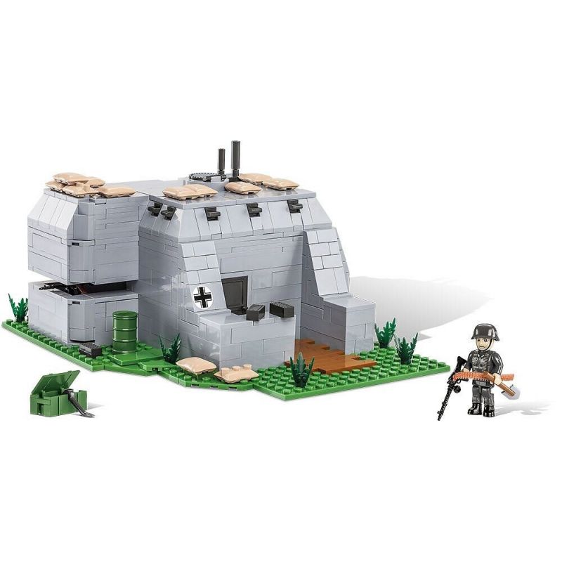 COBI 3043 non Lego ĐẠI ĐỘI ANH HÙNG 3 VỊ TRÍ CỦA QUÂN ĐỨC tỷ lệ 1:35 bộ đồ chơi xếp lắp ráp ghép mô hình Military Army GERMAN FIGHTING POSITION Quân Sự Bộ Đội 642 khối