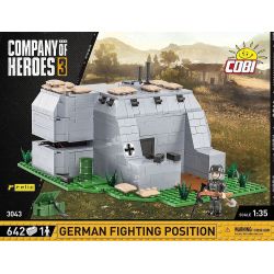 COBI 3043 non  ĐẠI ĐỘI ANH HÙNG 3 VỊ TRÍ CỦA QUÂN ĐỨC tỷ lệ 1:35 bộ đồ chơi xếp lắp ráp ghép mô hình Military Army GERMAN FIGHTING POSITION Quân Sự Bộ Đội 642 khối