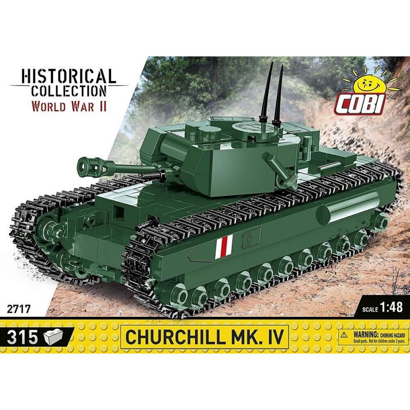 COBI 2717 non  XE TĂNG BỘ BINH CHURCHILL MK. IV tỷ lệ 1:48 bộ đồ chơi xếp lắp ráp ghép mô hình Military Army Quân Sự Bộ Đội 315 khối