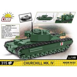 COBI 2717 non  XE TĂNG BỘ BINH CHURCHILL MK. IV tỷ lệ 1:48 bộ đồ chơi xếp lắp ráp ghép mô hình Military Army Quân Sự Bộ Đội 315 khối