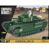 COBI 3046 non  ĐẠI ĐỘI ANH HÙNG 3 XE TĂNG BỘ BINH CHURCHILL MK. III tỷ lệ 1:35 bộ đồ chơi xếp lắp ráp ghép mô hình Military Army Quân Sự Bộ Đội 654 khối