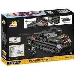 COBI 3045 non  ĐẠI ĐỘI ANH HÙNG 3 PANZER IV TYPE tỷ lệ 1:35 bộ đồ chơi xếp lắp ráp ghép mô hình Military Army PANZER IV AUSF. G Quân Sự Bộ Đội 610 khối