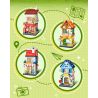 GUDI 51013 non  4 KHUNG CẢNH ĐƯỜNG PHỐ TRONG HÀNH TRÌNH BƯU ĐIỆN XINNIAN COFFEE TIME MAIXIANG STORY KHÁCH SẠN bộ đồ chơi xếp lắp ráp ghép mô hình Creator STREET ON THE JOURNEY Sáng Tạo 1098 khối
