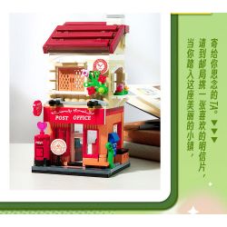 GUDI 51013 non  4 KHUNG CẢNH ĐƯỜNG PHỐ TRONG HÀNH TRÌNH BƯU ĐIỆN XINNIAN COFFEE TIME MAIXIANG STORY KHÁCH SẠN bộ đồ chơi xếp lắp ráp ghép mô hình Creator STREET ON THE JOURNEY Sáng Tạo 1098 khối