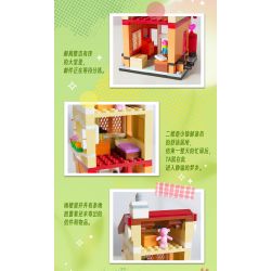 GUDI 51013 non  4 KHUNG CẢNH ĐƯỜNG PHỐ TRONG HÀNH TRÌNH BƯU ĐIỆN XINNIAN COFFEE TIME MAIXIANG STORY KHÁCH SẠN bộ đồ chơi xếp lắp ráp ghép mô hình Creator STREET ON THE JOURNEY Sáng Tạo 1098 khối