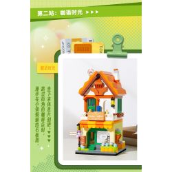 GUDI 51013 non  4 KHUNG CẢNH ĐƯỜNG PHỐ TRONG HÀNH TRÌNH BƯU ĐIỆN XINNIAN COFFEE TIME MAIXIANG STORY KHÁCH SẠN bộ đồ chơi xếp lắp ráp ghép mô hình Creator STREET ON THE JOURNEY Sáng Tạo 1098 khối