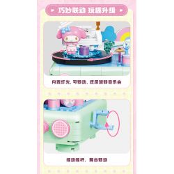 TOP TOY TC1910 1910 non  LÀN SÓNG RETRO CỦA GIA ĐÌNH SANRIO MÁY ẢNH PHẢN CHIẾU ĐÔI COOLOMI bộ đồ chơi xếp lắp ráp ghép mô hình Movie & Game MY KUROMI Phim Và Trò Chơi 400 khối