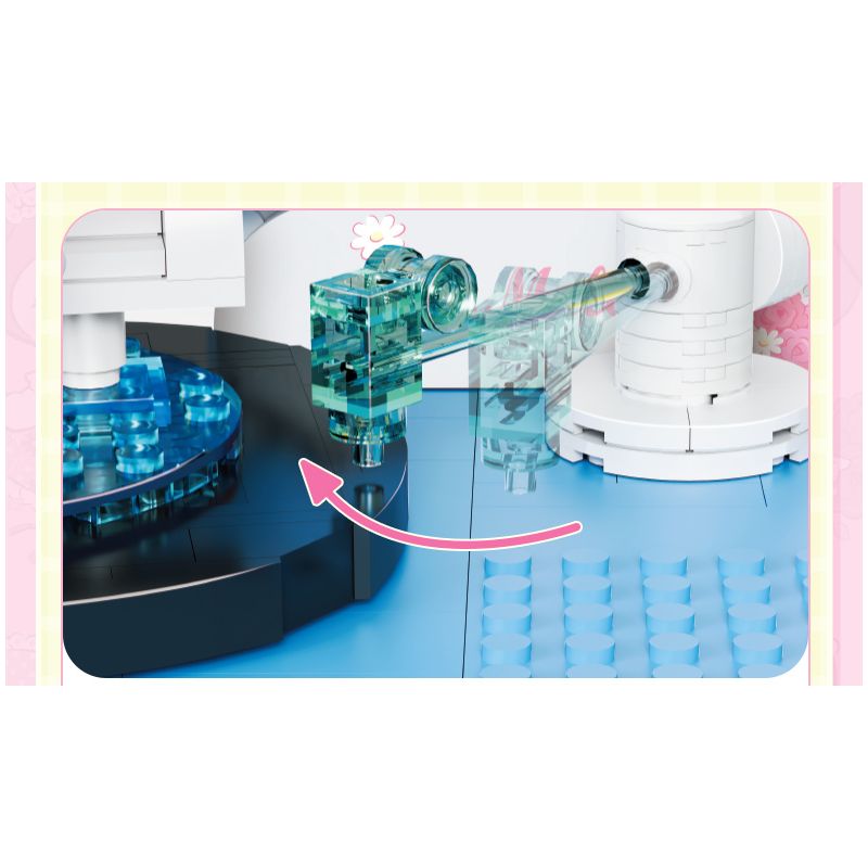 TOP TOY TC1910 1910 non  LÀN SÓNG RETRO CỦA GIA ĐÌNH SANRIO MÁY ẢNH PHẢN CHIẾU ĐÔI COOLOMI bộ đồ chơi xếp lắp ráp ghép mô hình Movie & Game MY KUROMI Phim Và Trò Chơi 400 khối