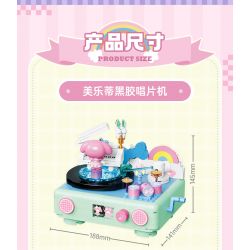 TOP TOY TC1910 1910 non  LÀN SÓNG RETRO CỦA GIA ĐÌNH SANRIO MÁY ẢNH PHẢN CHIẾU ĐÔI COOLOMI bộ đồ chơi xếp lắp ráp ghép mô hình Movie & Game MY KUROMI Phim Và Trò Chơi 400 khối
