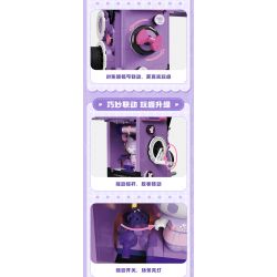 TOP TOY TC1909 1909 non  LÀN SÓNG RETRO CỦA GIA ĐÌNH SANRIO MÁY GHI ÂM VINYL GIAI ĐIỆU bộ đồ chơi xếp lắp ráp ghép mô hình Movie & Game MY MELODY Phim Và Trò Chơi 500 khối