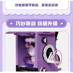 TOP TOY TC1909 1909 non  LÀN SÓNG RETRO CỦA GIA ĐÌNH SANRIO MÁY GHI ÂM VINYL GIAI ĐIỆU bộ đồ chơi xếp lắp ráp ghép mô hình Movie & Game MY MELODY Phim Và Trò Chơi 500 khối