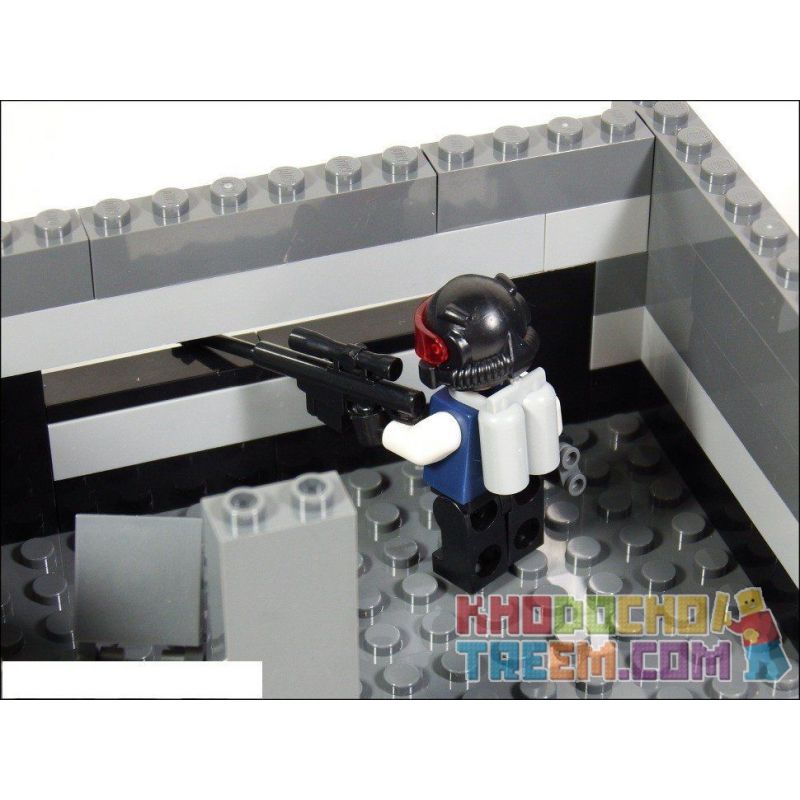 GUDI 8216 non  TRUNG TÂM PHÒNG VỆ bộ đồ chơi xếp lắp ráp ghép mô hình Earth Border Biến Giới Trái Đất 531 khối