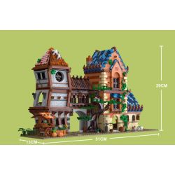 JIESTAR 89151 non  QUÁN RƯỢU THỜI TRUNG CỔ bộ đồ chơi xếp lắp ráp ghép mô hình Medieval Castle MEDIEVAL TAVERN Chiến Tranh Trung Cổ 2843 khối