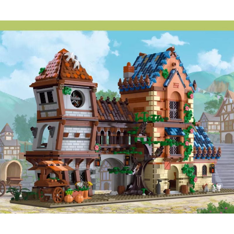 JIESTAR 89151 non  QUÁN RƯỢU THỜI TRUNG CỔ bộ đồ chơi xếp lắp ráp ghép mô hình Medieval Castle MEDIEVAL TAVERN Chiến Tranh Trung Cổ 2843 khối