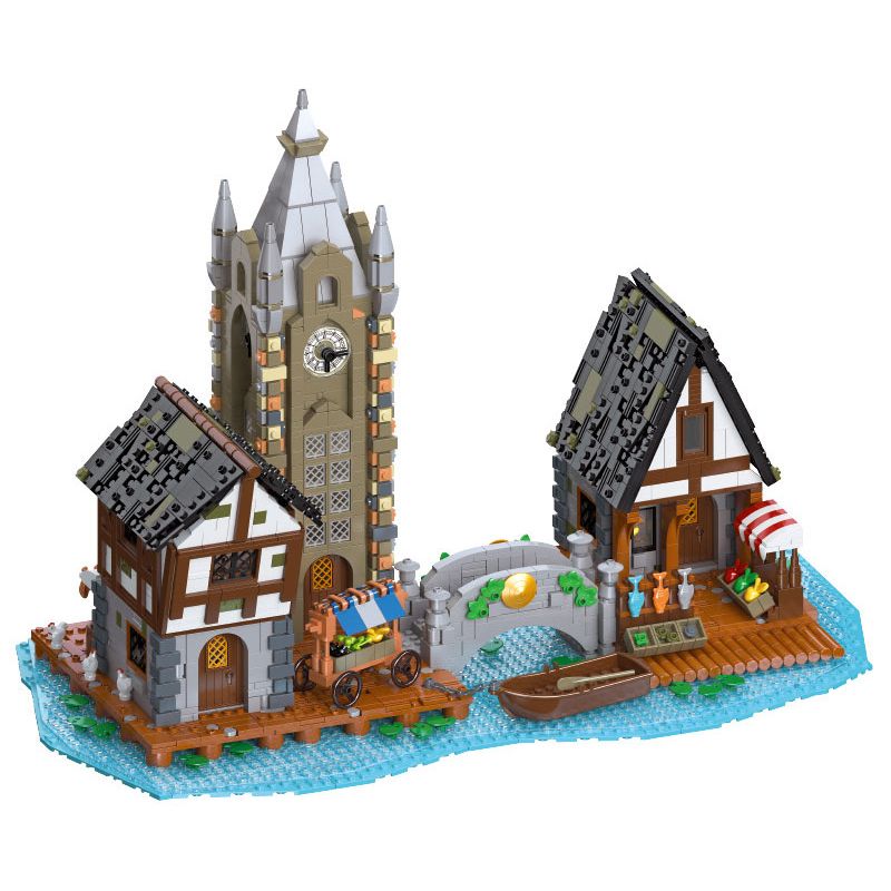 JIESTAR 89150 non Lego THỊ TRƯỜNG THỜI TRUNG CỔ bộ đồ chơi xếp lắp ráp ghép mô hình Medieval Castle MEDIEVAL MARKET Chiến Tranh Trung Cổ 3335 khối