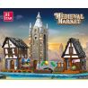 JIESTAR 89150 non  THỊ TRƯỜNG THỜI TRUNG CỔ bộ đồ chơi xếp lắp ráp ghép mô hình Medieval Castle MEDIEVAL MARKET Chiến Tranh Trung Cổ 3335 khối