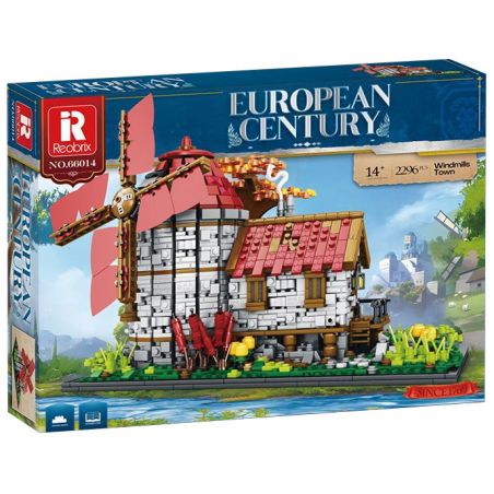 58912 REOBRIX 66014 non  THỊ TRẤN THỜI TRUNG CỔ CỐI XAY GIÓ bộ đồ chơi xếp lắp ráp ghép mô hình Medieval Castle EUROPEAN CENTURY WINDMILLS TOWN Chiến Tranh Trung Cổ 2296 khối