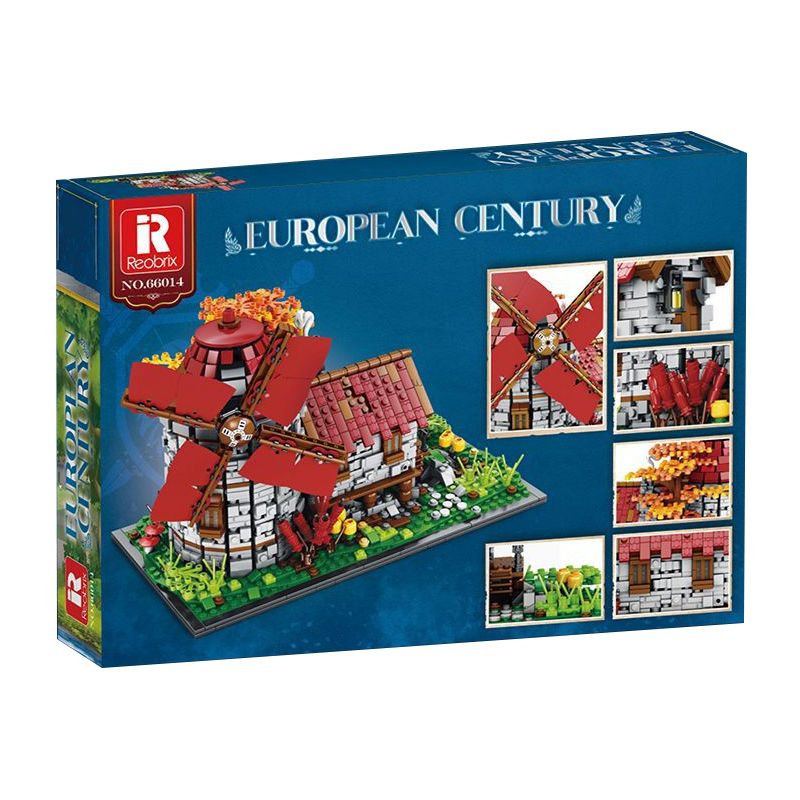 58912 REOBRIX 66014 non  THỊ TRẤN THỜI TRUNG CỔ CỐI XAY GIÓ bộ đồ chơi xếp lắp ráp ghép mô hình Medieval Castle EUROPEAN CENTURY WINDMILLS TOWN Chiến Tranh Trung Cổ 2296 khối