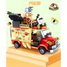 MEILIAN 98398 non  NIỀM VUI MÙA HÈ XE BÁN ĐỒ ĂN VÀ SUSHI bộ đồ chơi xếp lắp ráp ghép mô hình GOURMET BUS 538 khối