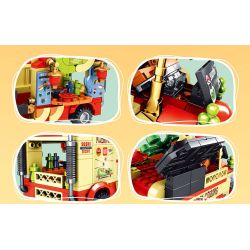 MEILIAN 98398 non  NIỀM VUI MÙA HÈ XE BÁN ĐỒ ĂN VÀ SUSHI bộ đồ chơi xếp lắp ráp ghép mô hình GOURMET BUS 538 khối MEILIAN 98398 non  NIỀM VUI MÙA HÈ XE BÁN ĐỒ ĂN VÀ SUSHI bộ đồ chơi xếp lắp ráp ghép mô hình GOURMET BUS 538 khối