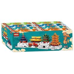 LWCK 60051 non  4 LOẠI ĐƯỜNG PHỐ MANG PHONG CÁCH TRUYỀN THỐNG TRUNG HOA SẢNH CẦU MÙA MÀNG QUẢNG TRƯỜNG THIÊN MÔN THÁP CHUÔNG TÂY HẠC VÀNG bộ đồ chơi xếp lắp ráp ghép mô hình Creator Sáng Tạo