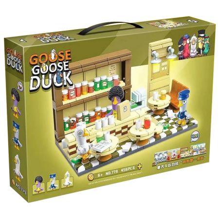 RENZAIMA 779 non  GIẾT NGỖNG VÀ VỊT QUÁN RƯỢU CŨ bộ đồ chơi xếp lắp ráp ghép mô hình Movie & Game GOOSE DUCK Phim Và Trò Chơi 456 khối