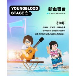 AREA-X AB0008 0008 non  LỄ HỘI ÂM NHẠC DÂU TÂY X-BOX SÂN KHẤU MÁU MỚI bộ đồ chơi xếp lắp ráp ghép mô hình YOUNGBLOOD STAGE