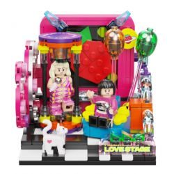 AREA-X AB0006 0006 non  LỄ HỘI ÂM NHẠC DÂU TÂY X-BOX SÂN KHẤU TÌNH YÊU bộ đồ chơi xếp lắp ráp ghép mô hình LOVE STAGE