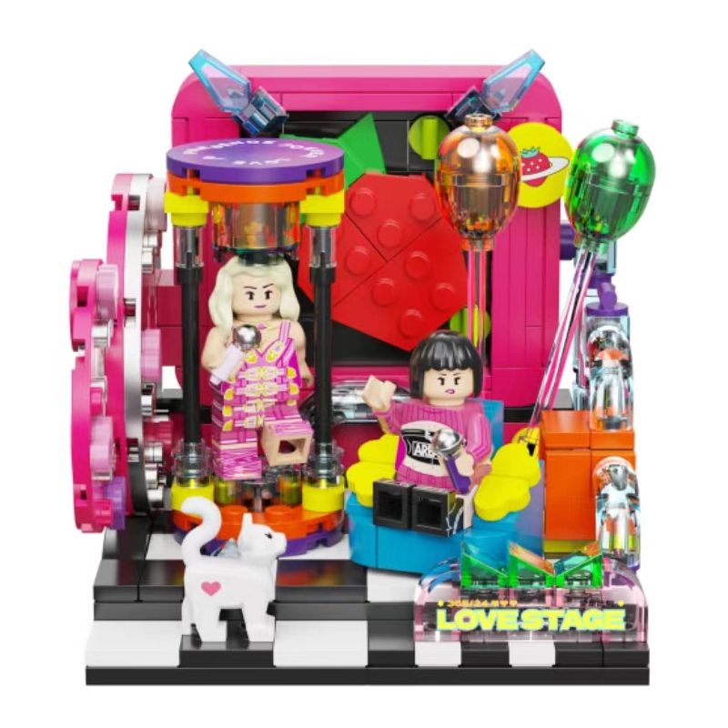 AREA-X AB0006 0006 non  LỄ HỘI ÂM NHẠC DÂU TÂY X-BOX SÂN KHẤU TÌNH YÊU bộ đồ chơi xếp lắp ráp ghép mô hình LOVE STAGE