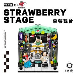 AREA-X AB0005 0005 non  LỄ HỘI ÂM NHẠC DÂU TÂY X-BOX SÂN KHẤU bộ đồ chơi xếp lắp ráp ghép mô hình STRAWBERRY STAGE