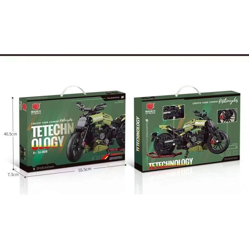 XIANG JUN XJ-282B 282B XJ282B non  XE MÁY DUCATI bộ đồ chơi xếp lắp ráp ghép mô hình  Kỹ Thuật Công Nghệ Cao Mô Hình Phương Tiện 670 khối