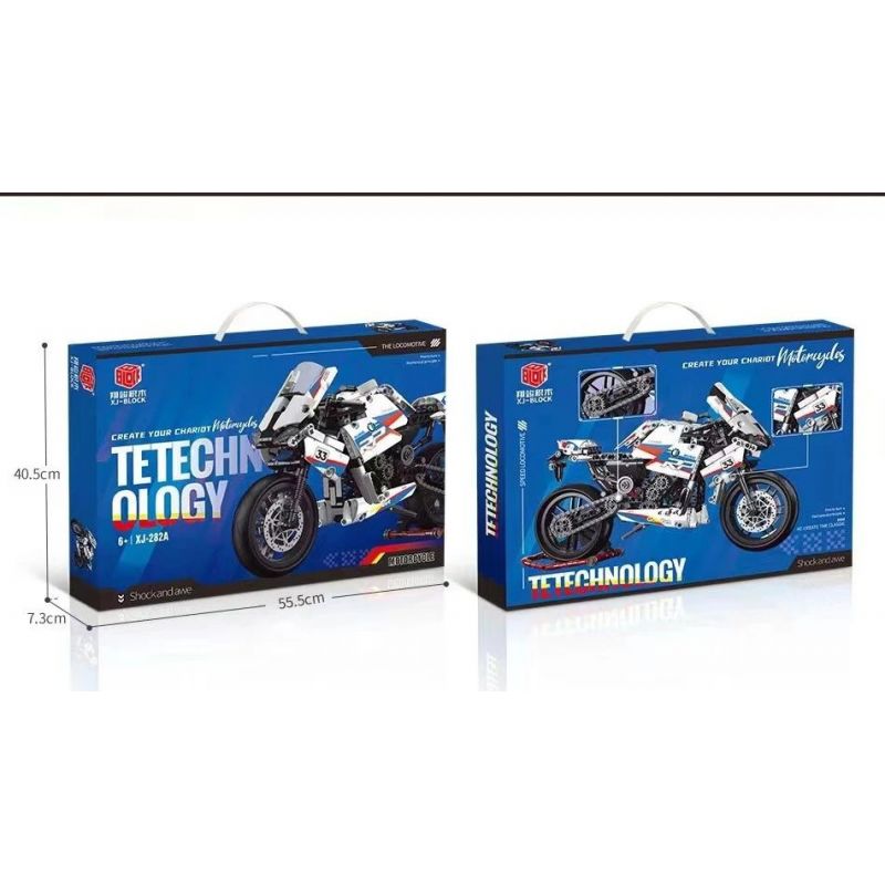 XIANG JUN XJ-282A 282A XJ282A non  XE MÁY BMW bộ đồ chơi xếp lắp ráp ghép mô hình  Kỹ Thuật Công Nghệ Cao Mô Hình Phương Tiện 639 khối