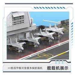 ZDEL DL-40023 40023 DL40023 non  TÀU SÂN BAY LOẠI 003 PHÚC KIẾN tỷ lệ 1:300 bộ đồ chơi xếp lắp ráp ghép mô hình Military Army 003 AIRCRAFT CARRIER Quân Sự Bộ Đội 2550 khối