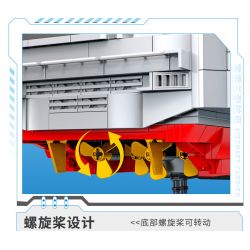 ZDEL DL-40023 40023 DL40023 non  TÀU SÂN BAY LOẠI 003 PHÚC KIẾN tỷ lệ 1:300 bộ đồ chơi xếp lắp ráp ghép mô hình Military Army 003 AIRCRAFT CARRIER Quân Sự Bộ Đội 2550 khối