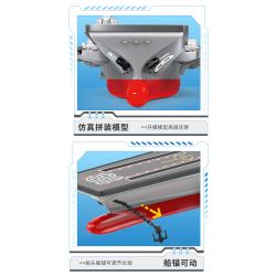 ZDEL DL-40023 40023 DL40023 non  TÀU SÂN BAY LOẠI 003 PHÚC KIẾN tỷ lệ 1:300 bộ đồ chơi xếp lắp ráp ghép mô hình Military Army 003 AIRCRAFT CARRIER Quân Sự Bộ Đội 2550 khối