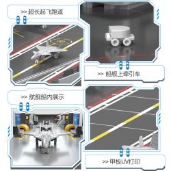 ZDEL DL-40023 40023 DL40023 non  TÀU SÂN BAY LOẠI 003 PHÚC KIẾN tỷ lệ 1:300 bộ đồ chơi xếp lắp ráp ghép mô hình Military Army 003 AIRCRAFT CARRIER Quân Sự Bộ Đội 2550 khối