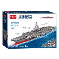 ZDEL DL-40023 40023 DL40023 non  TÀU SÂN BAY LOẠI 003 PHÚC KIẾN tỷ lệ 1:300 bộ đồ chơi xếp lắp ráp ghép mô hình Military Army 003 AIRCRAFT CARRIER Quân Sự Bộ Đội 2550 khối