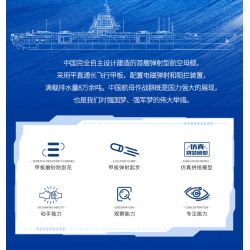 ZDEL DL-40023 40023 DL40023 non  TÀU SÂN BAY LOẠI 003 PHÚC KIẾN tỷ lệ 1:300 bộ đồ chơi xếp lắp ráp ghép mô hình Military Army 003 AIRCRAFT CARRIER Quân Sự Bộ Đội 2550 khối