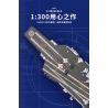 ZDEL DL-40023 40023 DL40023 non  TÀU SÂN BAY LOẠI 003 PHÚC KIẾN tỷ lệ 1:300 bộ đồ chơi xếp lắp ráp ghép mô hình Military Army 003 AIRCRAFT CARRIER Quân Sự Bộ Đội 2550 khối