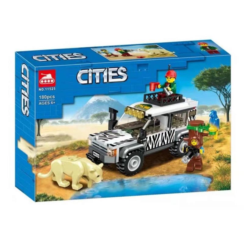 NOT Lego SAFARI ADVENTURE 60267 TANK 11525 xếp lắp ráp ghép mô hình XE SĂN SAFARI ĐỊA HÌNH City Thành Phố 168 khối