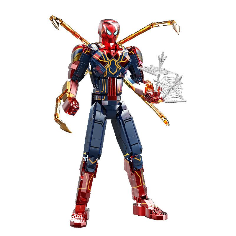 THULE 6015 non Lego MÁY NGƯỜI NHỆN bộ đồ chơi xếp lắp ráp ghép mô hình Spider-Man SPIDER HERO UPHOLD JUSTICE 1132 khối