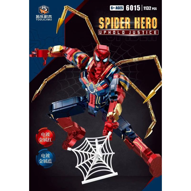 THULE 6015 non  MÁY NGƯỜI NHỆN bộ đồ chơi xếp lắp ráp ghép mô hình Spider-Man SPIDER HERO UPHOLD JUSTICE 1132 khối THULE 6015 non  MÁY NGƯỜI NHỆN bộ đồ chơi xếp lắp ráp ghép mô hình Spider-Man SPIDER HERO UPHOLD JUSTICE 1132 khối