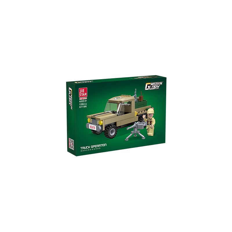 JIESTAR 61106 non  NHIỆM VỤ VINH QUANG XE CHIẾN ĐẤU BÁN TẢI bộ đồ chơi xếp lắp ráp ghép mô hình Military Army MISSION GLORY TRUCK OPERATION Quân Sự Bộ Đội 138 khối