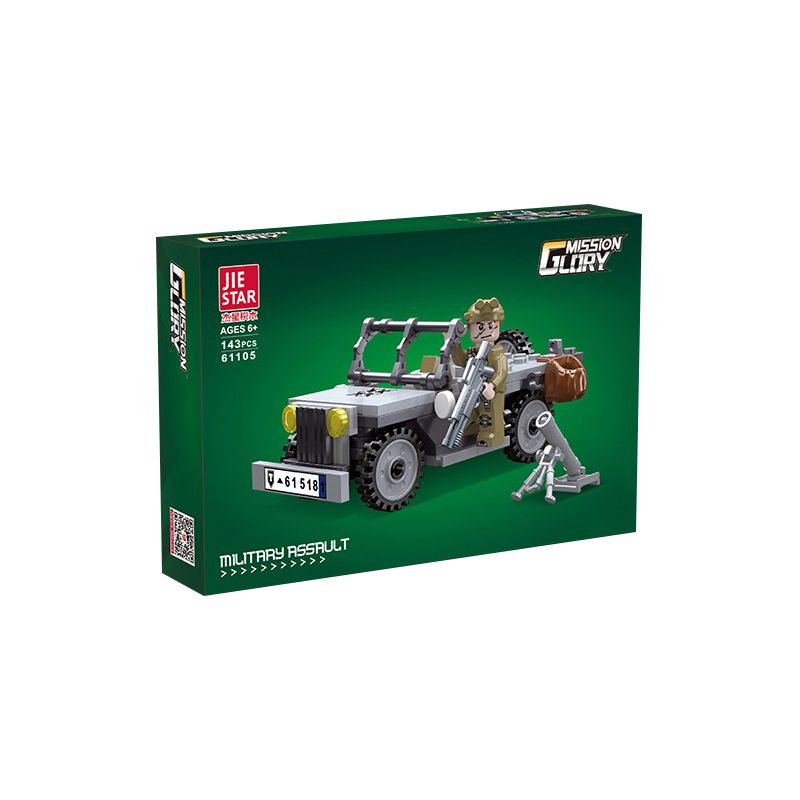 JIESTAR 61105 non  NHIỆM VỤ VINH QUANG XE QUÂN SỰ QUÁN TÍNH bộ đồ chơi xếp lắp ráp ghép mô hình Military Army MISSION GLORY MILITARY ASSAULT Quân Sự Bộ Đội 143 khối