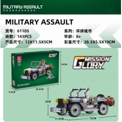 JIESTAR 61105 non  NHIỆM VỤ VINH QUANG XE QUÂN SỰ QUÁN TÍNH bộ đồ chơi xếp lắp ráp ghép mô hình Military Army MISSION GLORY MILITARY ASSAULT Quân Sự Bộ Đội 143 khối
