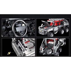 QIZHILE 23021 non  HẬU VỆ LAND ROVER 6X6 bộ đồ chơi xếp lắp ráp ghép mô hình  LAND ROVER DEFENDER Kỹ Thuật Công Nghệ Cao Mô Hình Phương Tiện 3288 khối