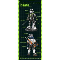 FUNIFY W9005 9005 non  CHIẾN BINH CHỨC NĂNG SAKKI ĐEN bộ đồ chơi xếp lắp ráp ghép mô hình VECTOR WARRIOR