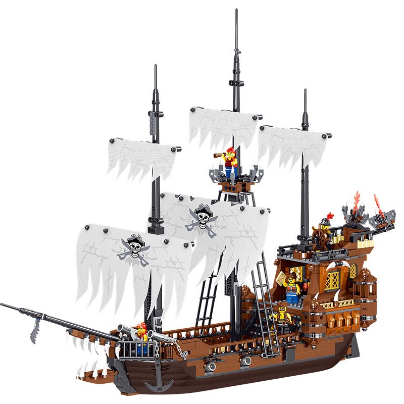 ZHEGAO QL1802 1802 982002 non Lego KẺ LANG THANG TRÊN TÀU CƯỚP BIỂN bộ đồ chơi xếp lắp ráp ghép mô hình Pirates Of The Caribbean Cướp Biển Vùng Caribe 1171 khối
