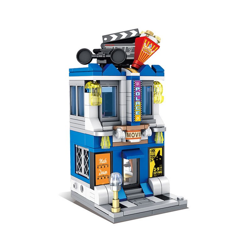 PanlosBrick 657035 Panlos Brick 657035 non Lego RẠP CHIẾU PHIM bộ đồ chơi xếp lắp ráp ghép mô hình Mini Modular STREEVIEW Đường Phố Thu Nhỏ 259 khối