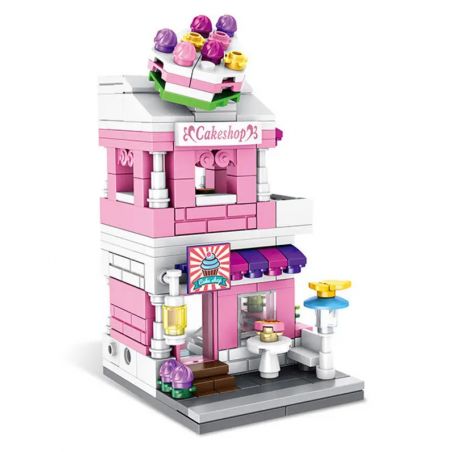 PanlosBrick 657031 Panlos Brick 657031 non  TIỆM BÁNH bộ đồ chơi xếp lắp ráp ghép mô hình Mini Modular STREEVIEW Đường Phố Thu Nhỏ 260 khối